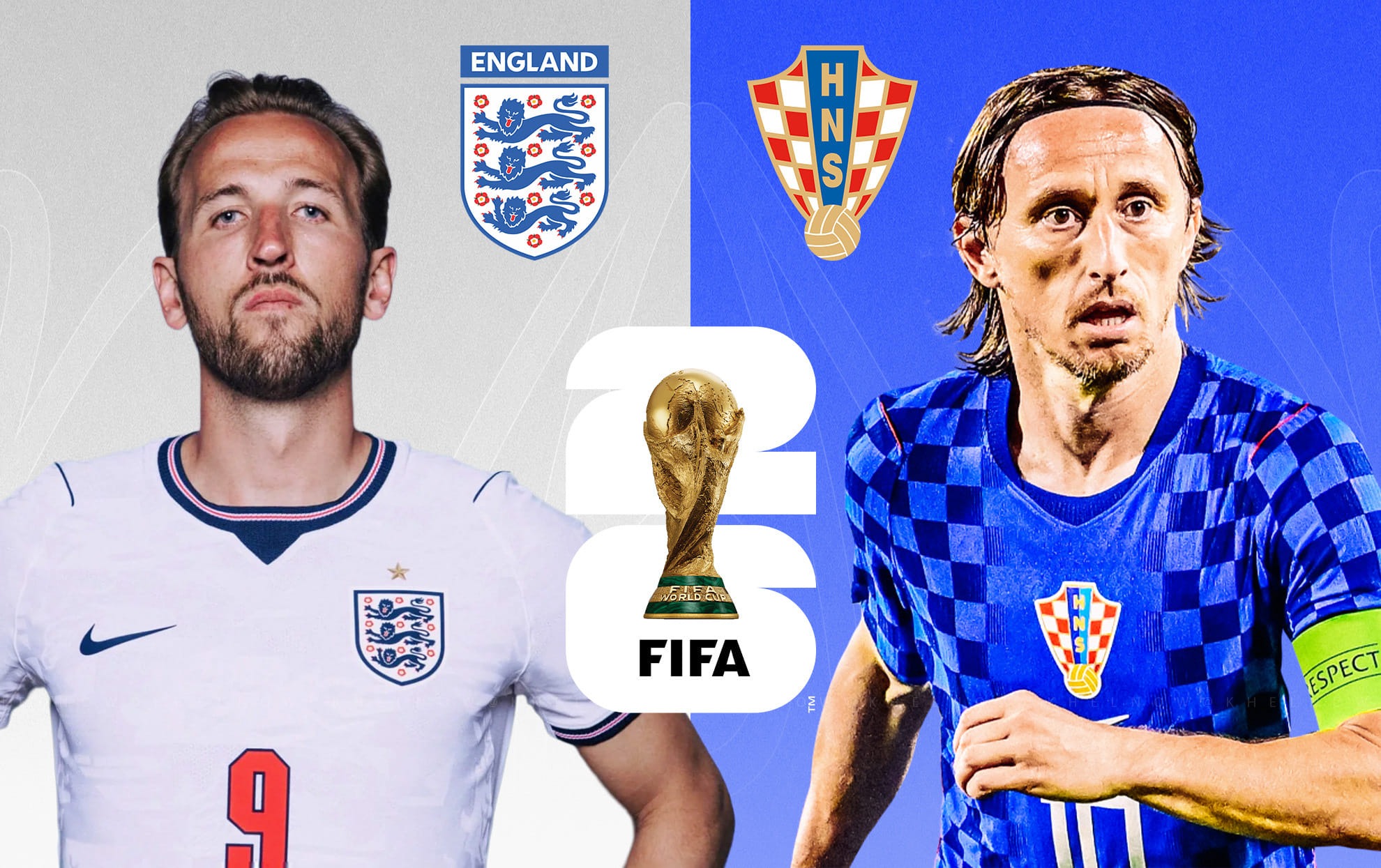 Nhận định b&oacute;ng đ&aacute; Anh vs Croatia 03h00 ng&agrave;y 18/6 - World Cup 2026: Harry Kane đối đầu Luka Modric
