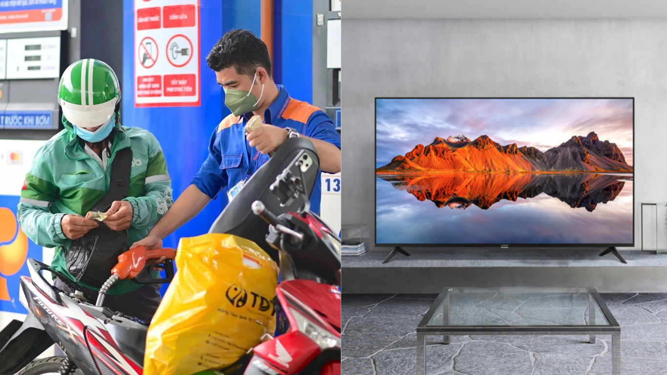 Gi&aacute; xăng chiều nay 18/6: Gi&aacute; điều chỉnh mới nhất, E10 lao dốc hơn 10.000đ từ đỉnh, tivi Xiaomi 55 rẻ