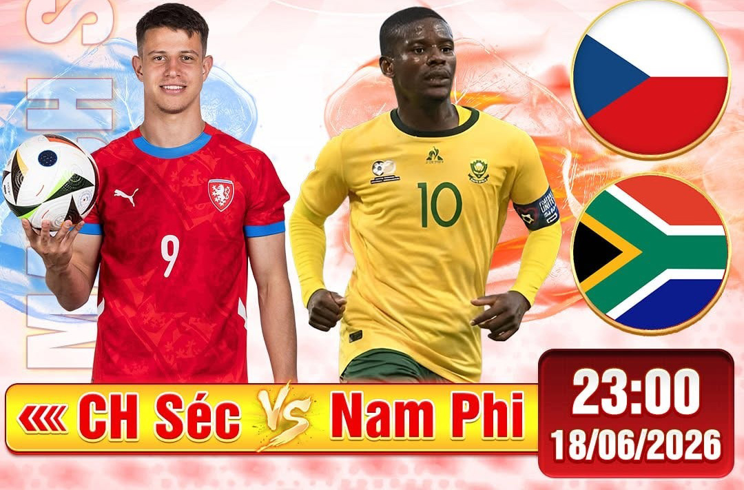 Link xem TRỰC TIẾP b&oacute;ng đ&aacute; CH S&eacute;c vs Nam Phi ng&agrave;y 18/6 - VTV6 trực tiếp World Cup 2026 h&ocirc;m nay