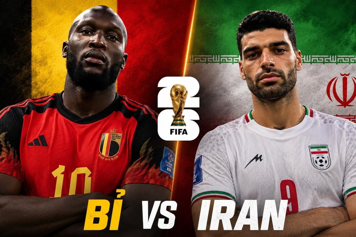 VTV trực tiếp b&oacute;ng đ&aacute; Bỉ vs Iran - Link xem trực tiếp World Cup 2026 h&ocirc;m nay 22/6