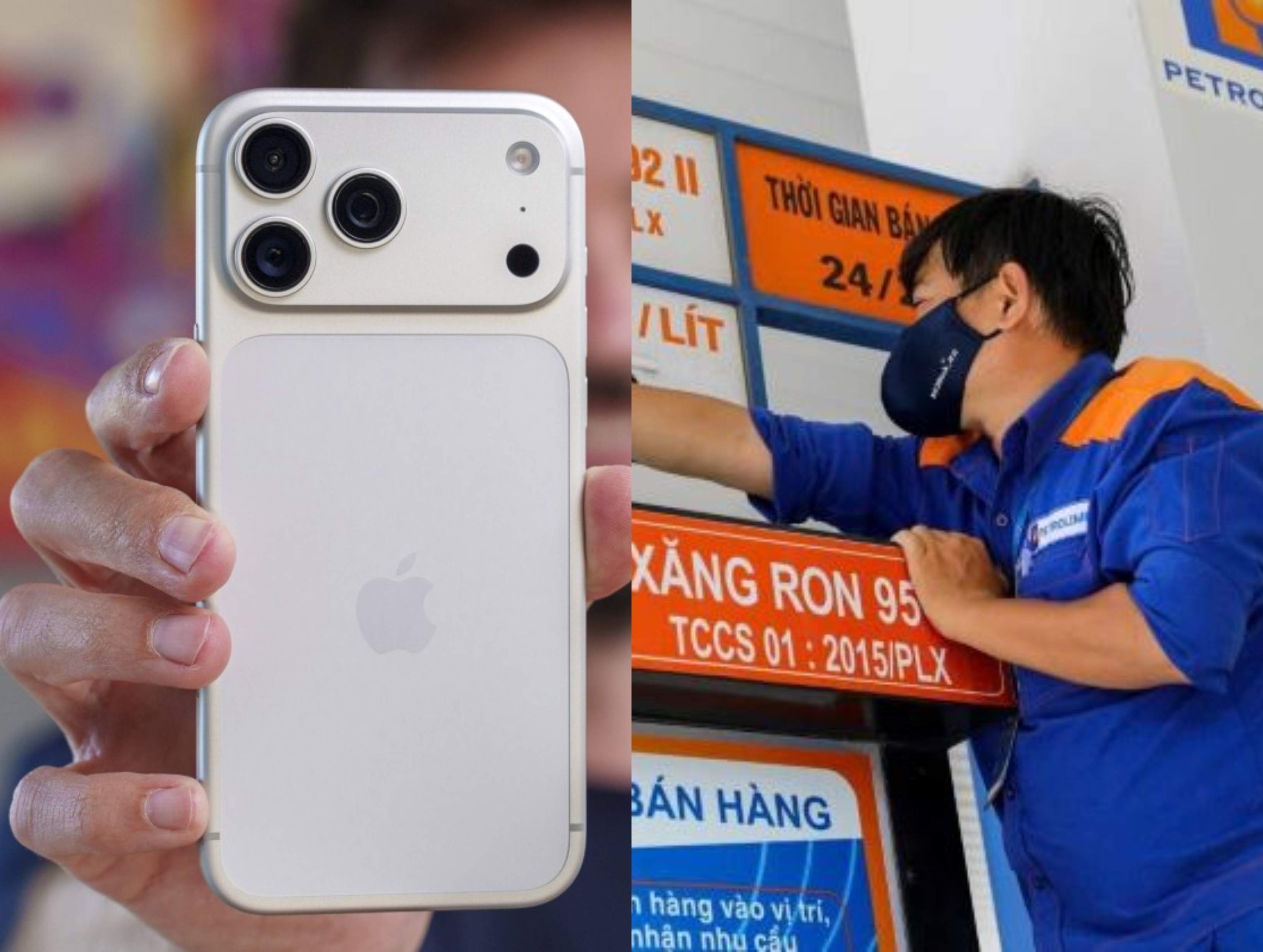 Bảng gi&aacute; xăng dầu h&ocirc;m nay trưa 22/6, xăng E5, E10 đồng loạt lao dốc mạnh, iPhone 17 c&oacute; đang giảm s&acirc;u