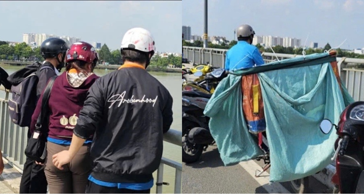 Danh t&iacute;nh nam shipper bỏ xe m&aacute;y v&agrave; th&ugrave;ng h&agrave;ng tr&ecirc;n cầu rồi mất t&iacute;ch dưới s&ocirc;ng, mẹ ng&atilde; quỵ ở hiện trường