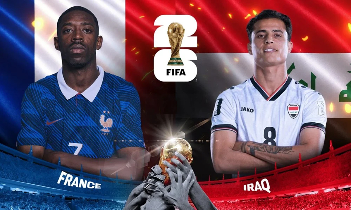 Trực tiếp b&oacute;ng đ&aacute; Ph&aacute;p vs Iraq, 4h ng&agrave;y 23/6 - Link xem trực tiếp World Cup 2026 tr&ecirc;n VTV6 FULL HD