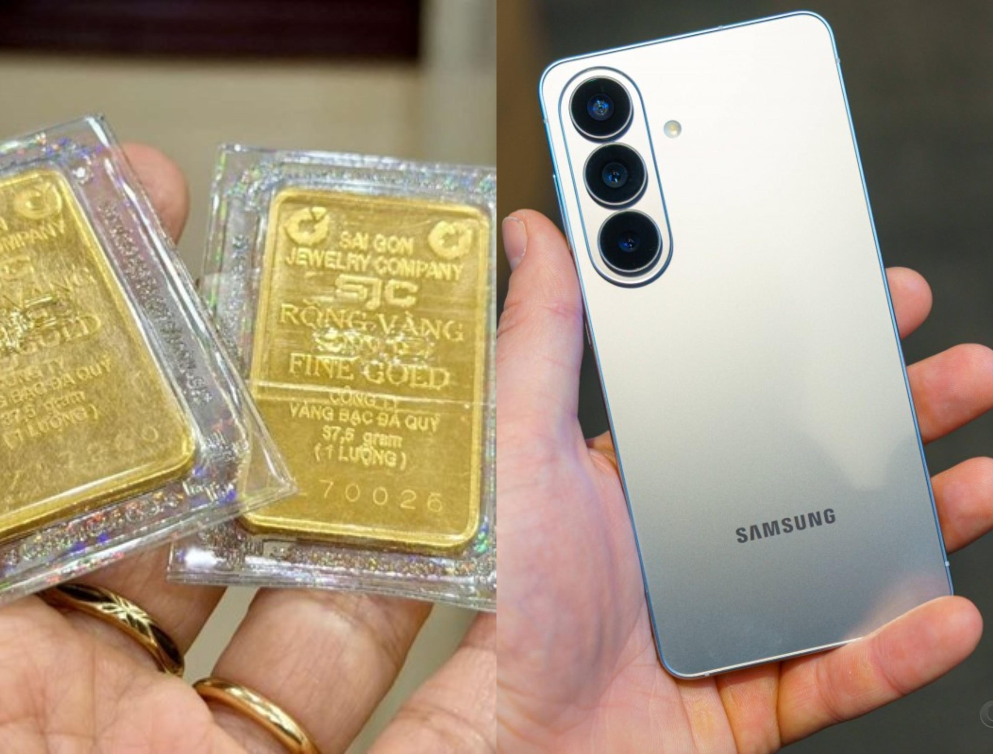 Gi&aacute; v&agrave;ng h&ocirc;m nay chiều 24/6: Vầng nhẫn v&agrave;ng miếng đi ngang, c&oacute; thể xuống tiếp, Galaxy S26 Plus c&oacute; rẻ?