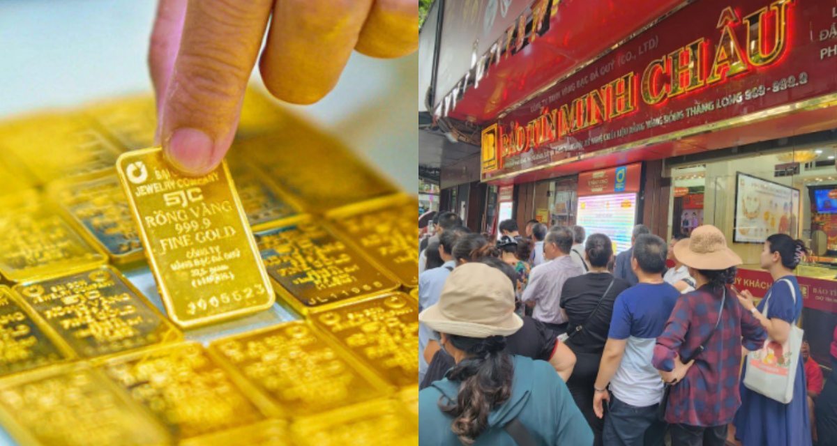 Gi&aacute; v&agrave;ng h&ocirc;m nay chiều 24/6: V&agrave;ng SJC nhẫn trơn \'đỏ rực\', cửa h&agrave;ng ra luật mới, thận trọng \'mua đỉnh b&aacute;n đ&aacute;y\'