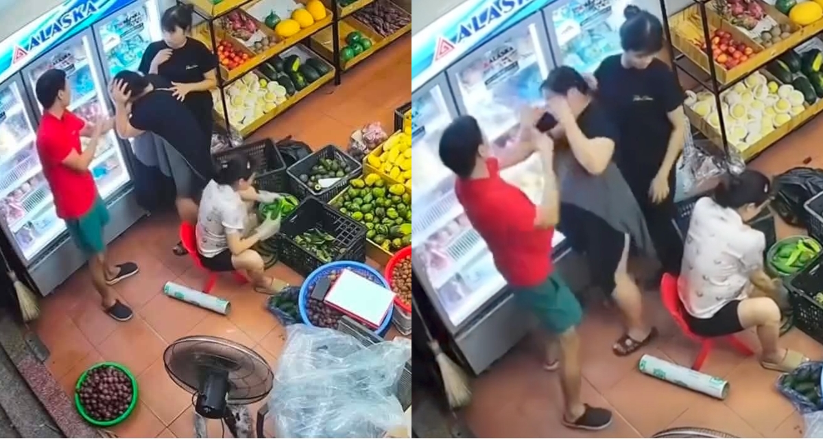 T&igrave;nh h&igrave;nh đ&aacute;ng lo của thai phụ sắp sinh sau khi bị người đ&agrave;n &ocirc;ng đ&aacute;nh trong cửa h&agrave;ng hoa quả ở Bắc Ninh