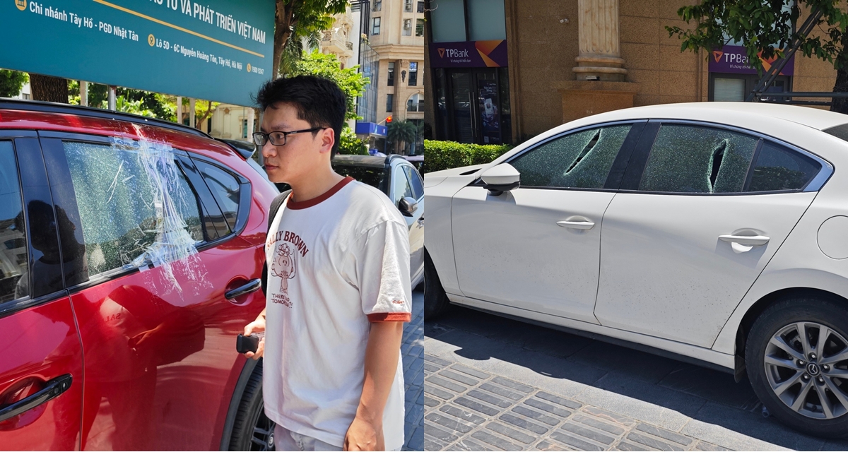 Đối tượng ch&eacute;m thủng k&iacute;nh h&agrave;ng loạt &ocirc; t&ocirc; ở H&agrave; Nội c&oacute; biểu hiện bất thường khi bị bắt giữ