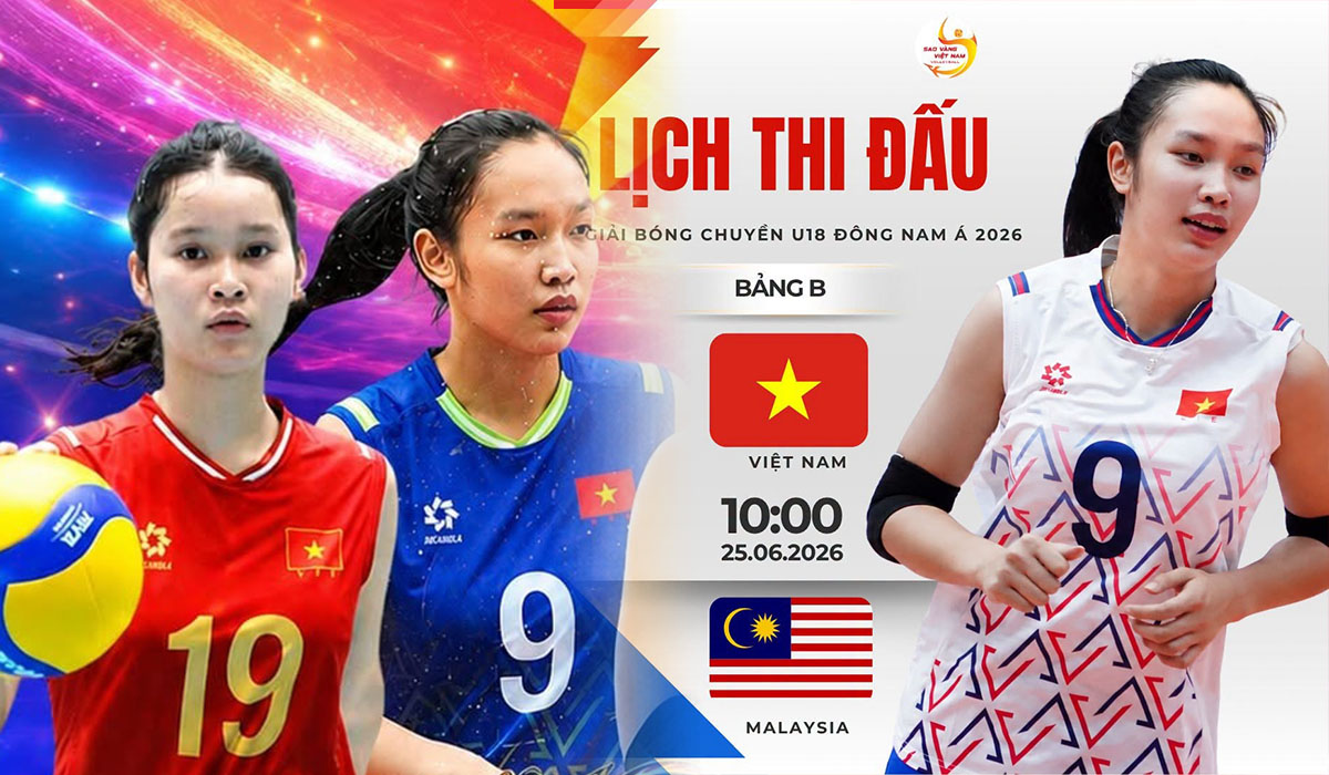 Link xem TRỰC TIẾP b&oacute;ng chuyền nữ Việt Nam đấu Malaysia- VCK U18 nữ Đ&ocirc;ng Nam &Aacute; 2026
