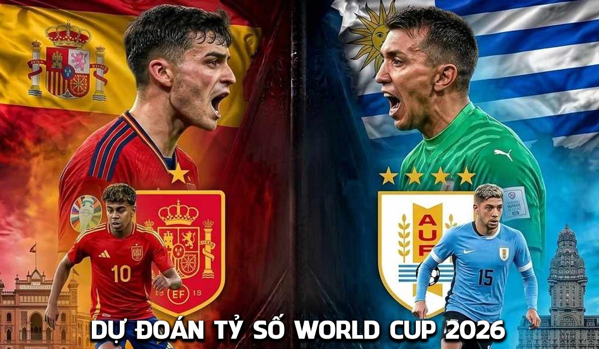 Dự đo&aacute;n tỷ số Uruguay vs T&acirc;y Ban Nha 7h ng&agrave;y 27/6 - Nhận định b&oacute;ng đ&aacute; World Cup 2026 h&ocirc;m nay