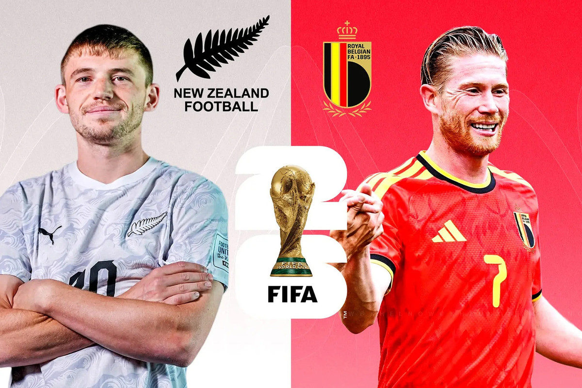 VTV trực tiếp b&oacute;ng đ&aacute; New Zealand vs Bỉ - Link xem trực tiếp World Cup 2026 h&ocirc;m nay 27/6 tr&ecirc;n VTV3
