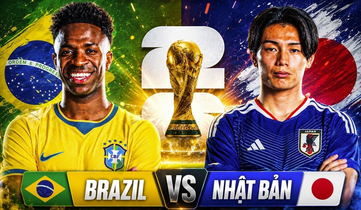 VTV trực tiếp b&oacute;ng đ&aacute; Brazil vs Nhật Bản - Link xem trực tiếp World Cup 2026 h&ocirc;m nay 30/6 tr&ecirc;n VTV3