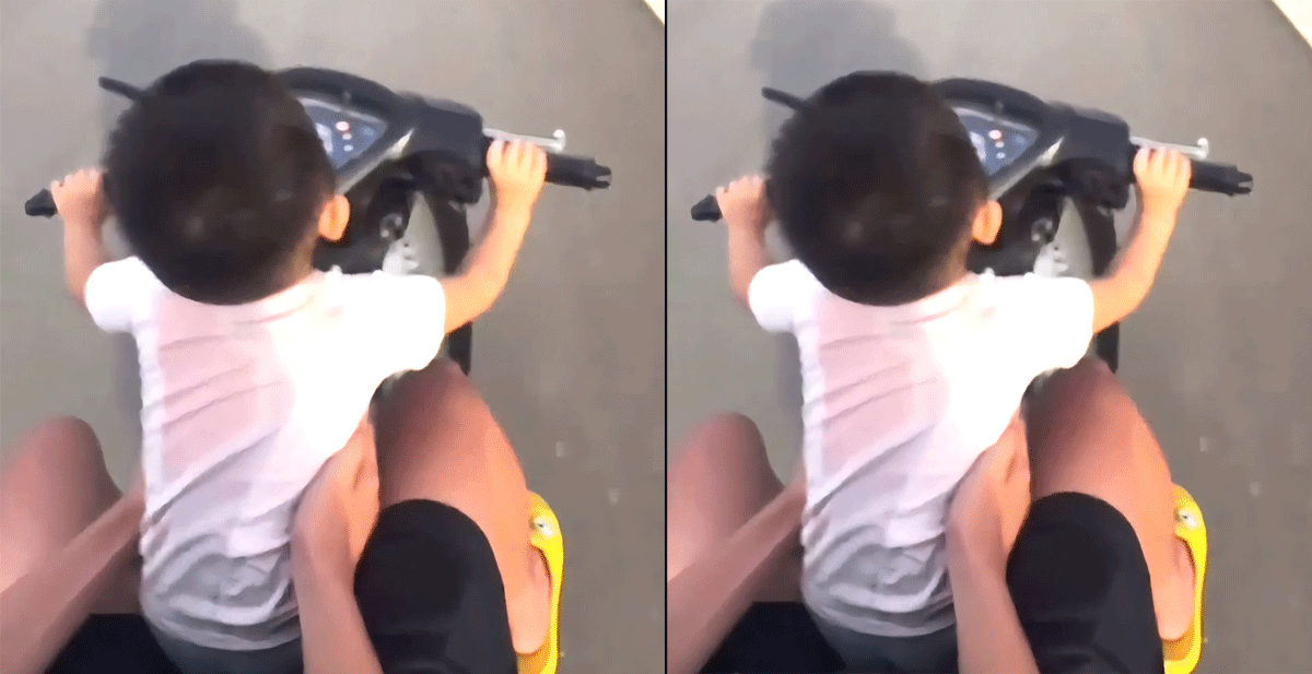 Diễn biến n&oacute;ng vụ clip anh trai thản nhi&ecirc;n để em mới 2 tuổi cầm l&aacute;i xe m&aacute;y g&acirc;y bức x&uacute;c dư luận