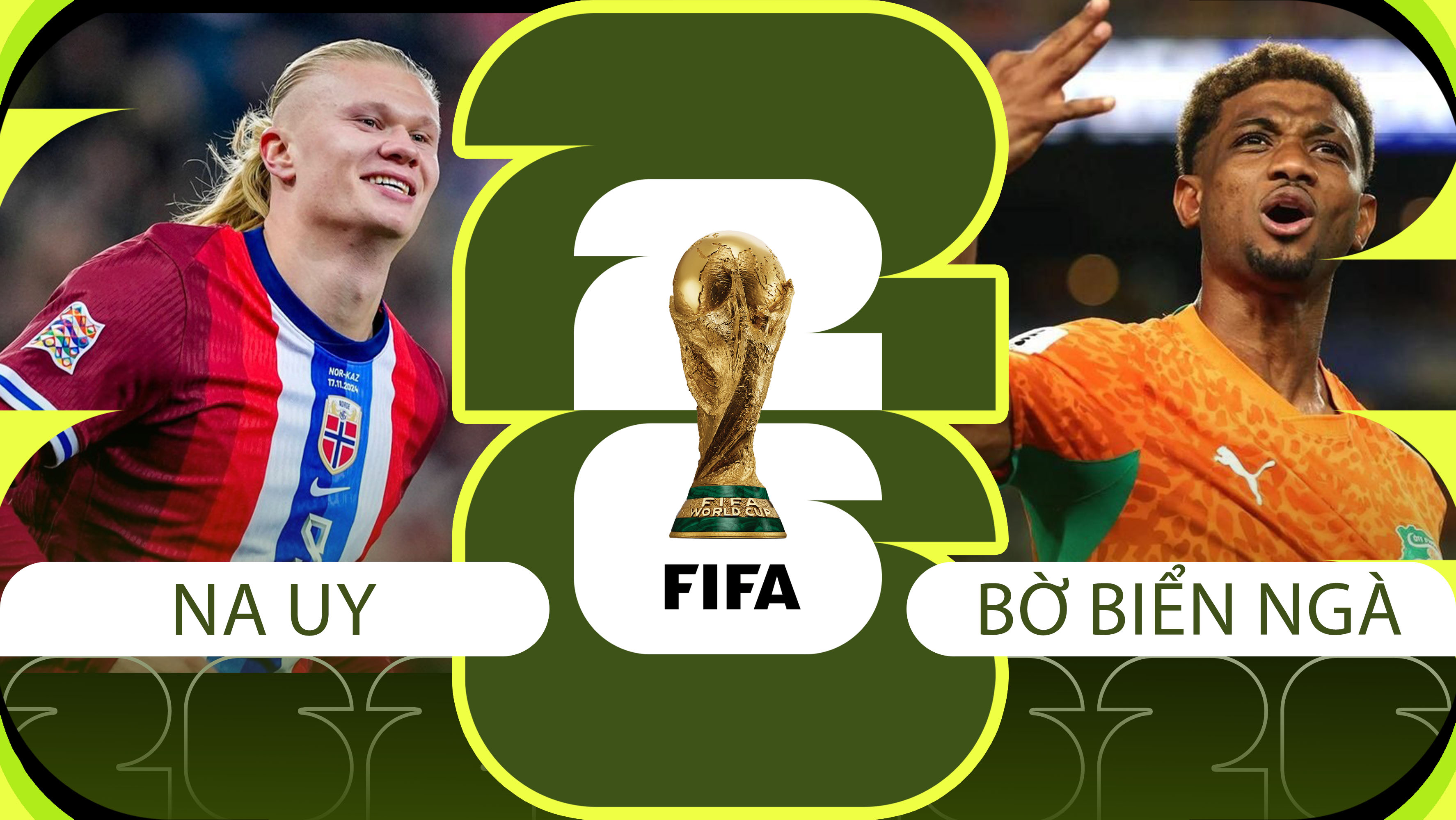 Nhận định b&oacute;ng đ&aacute;, dự đo&aacute;n tỷ số Bờ Biển Ng&agrave; vs Na Uy - World Cup 2026: Erling Haaland \'đại chiến\' Amad Diallo