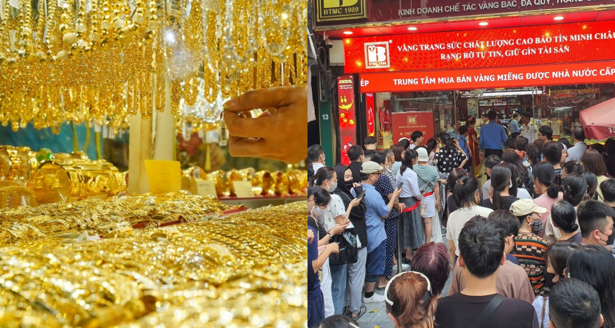 Bảng gi&aacute; v&agrave;ng h&ocirc;m nay 1/7: V&agrave;ng SJC nhẫn 9999 giảm \'&aacute;c\', người mua &aacute;p đảo người b&aacute;n giữa cơn lao dốc