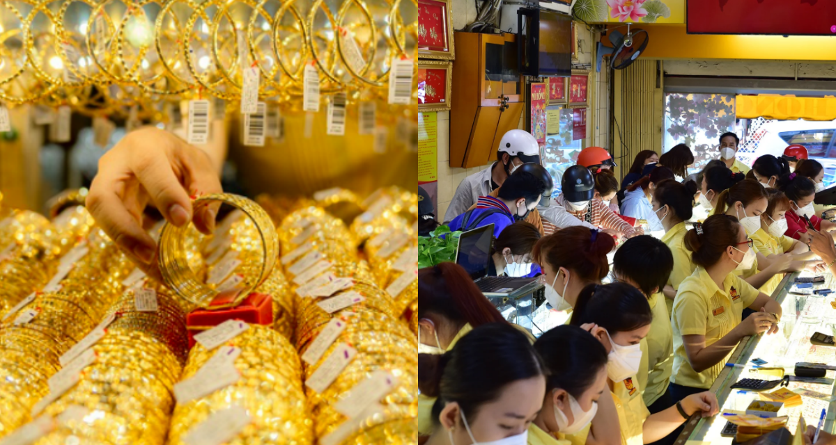 Gi&aacute; v&agrave;ng h&ocirc;m nay 1/7: V&agrave;ng SJC nhẫn 9999 \'quay xe\' tăng đột ngột, 1 thương hiệu phi l&ecirc;n mốc vượt trội