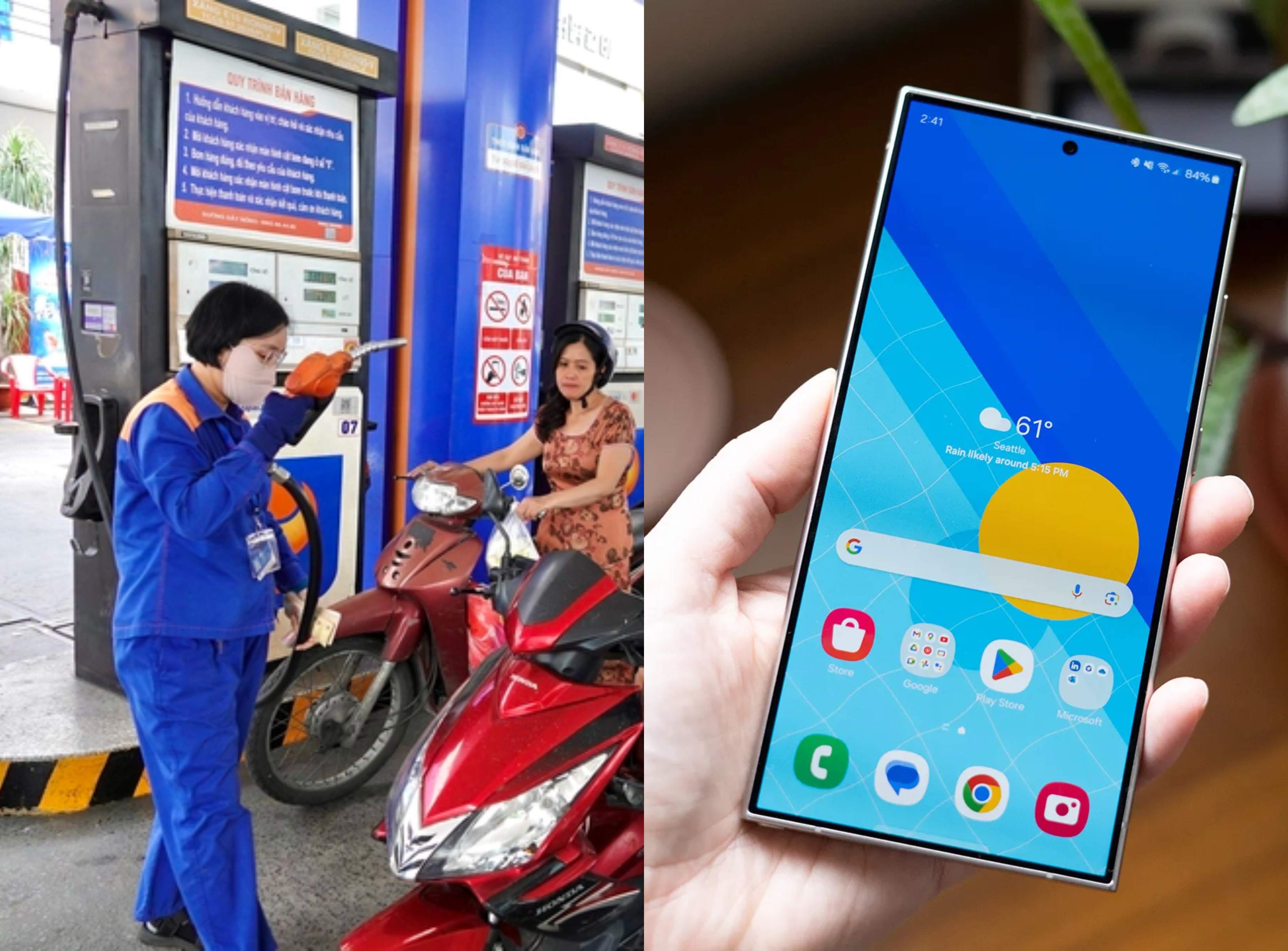 Gi&aacute; xăng dầu trưa 1/7: Dầu Diesel vẫn rẻ, xăng E5 RON92 bay m&agrave;u gần 10.000 đồng/l&iacute;t, Galaxy S24 Ultra rẻ như cho