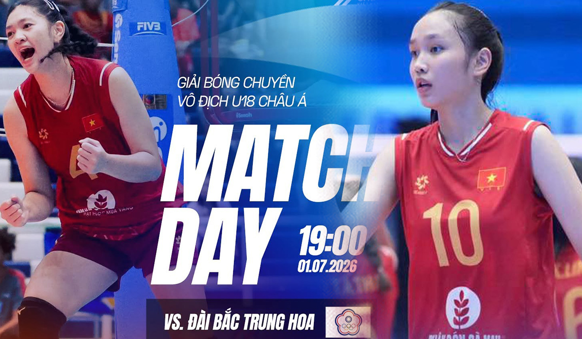 Link xem TRỰC TIẾP b&oacute;ng chuyền nữ Việt Nam đấu Đ&agrave;i Loan - VCK U18 nữ ch&acirc;u &Aacute; 2026: Rượt đuổi kịch t&iacute;nh