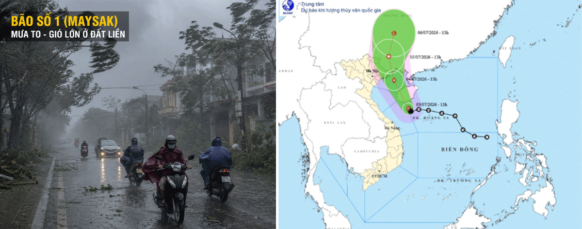 Tin mới nhất về b&atilde;o số 1 Maysak: Diễn biến kh&oacute; lường, đ&ecirc;m 3/7 - 5/7 mưa rất to ở Đ&ocirc;ng Bắc Bộ, Thanh H&oacute;a