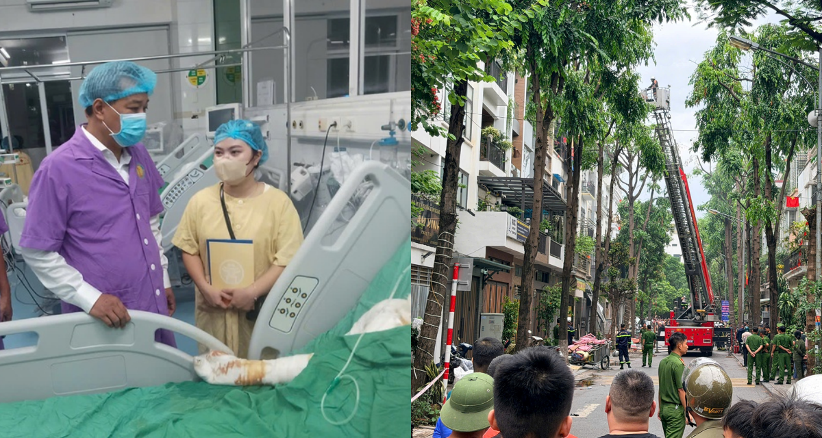 Ch&aacute;y biệt thự ở H&agrave; Nội: Người đ&agrave;n &ocirc;ng bỏng to&agrave;n th&acirc;n lao ra ngo&agrave;i cầu cứu, t&igrave;nh h&igrave;nh b&eacute; trai 13 tuổi