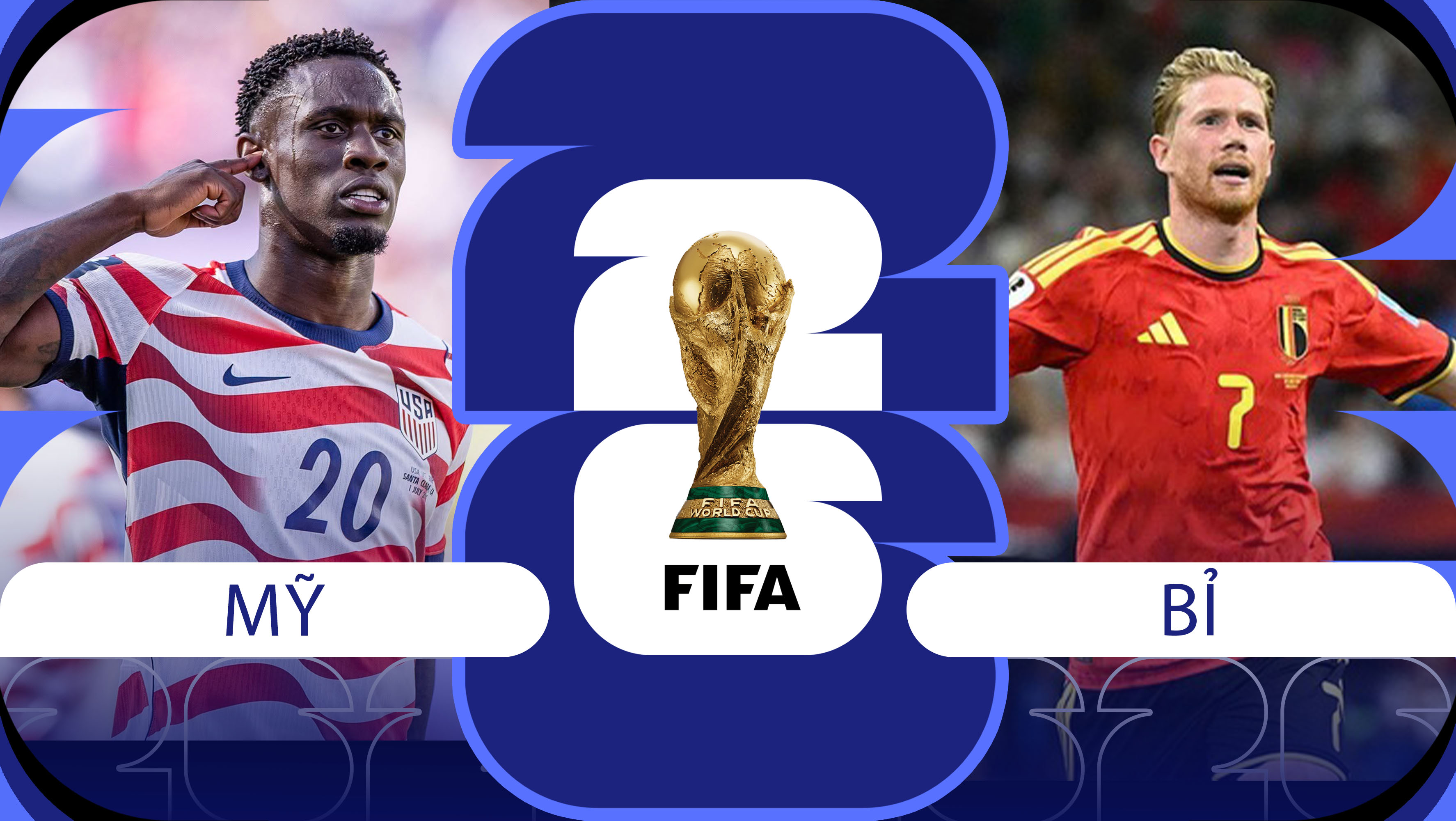 Nhận định b&oacute;ng đ&aacute;, dự đo&aacute;n tỷ số Mỹ vs Bỉ, 7h ng&agrave;y 7/7 - v&ograve;ng 1/8 World Cup 2026: Balogun l&agrave;m lu mờ De Bruyne?