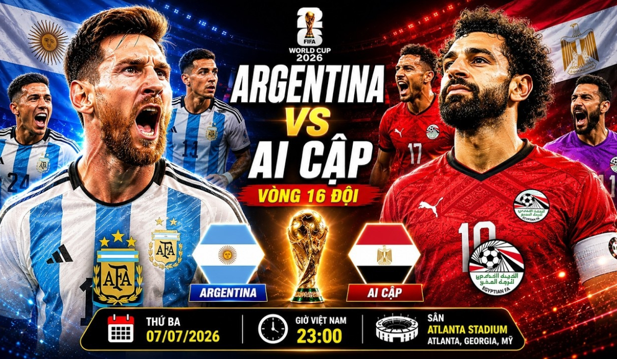 Kết quả b&oacute;ng đ&aacute;, tỷ số Argentina vs Ai Cập - World Cup 2026: Salah toả s&aacute;ng, Messi nhận tr&aacute;i đắng