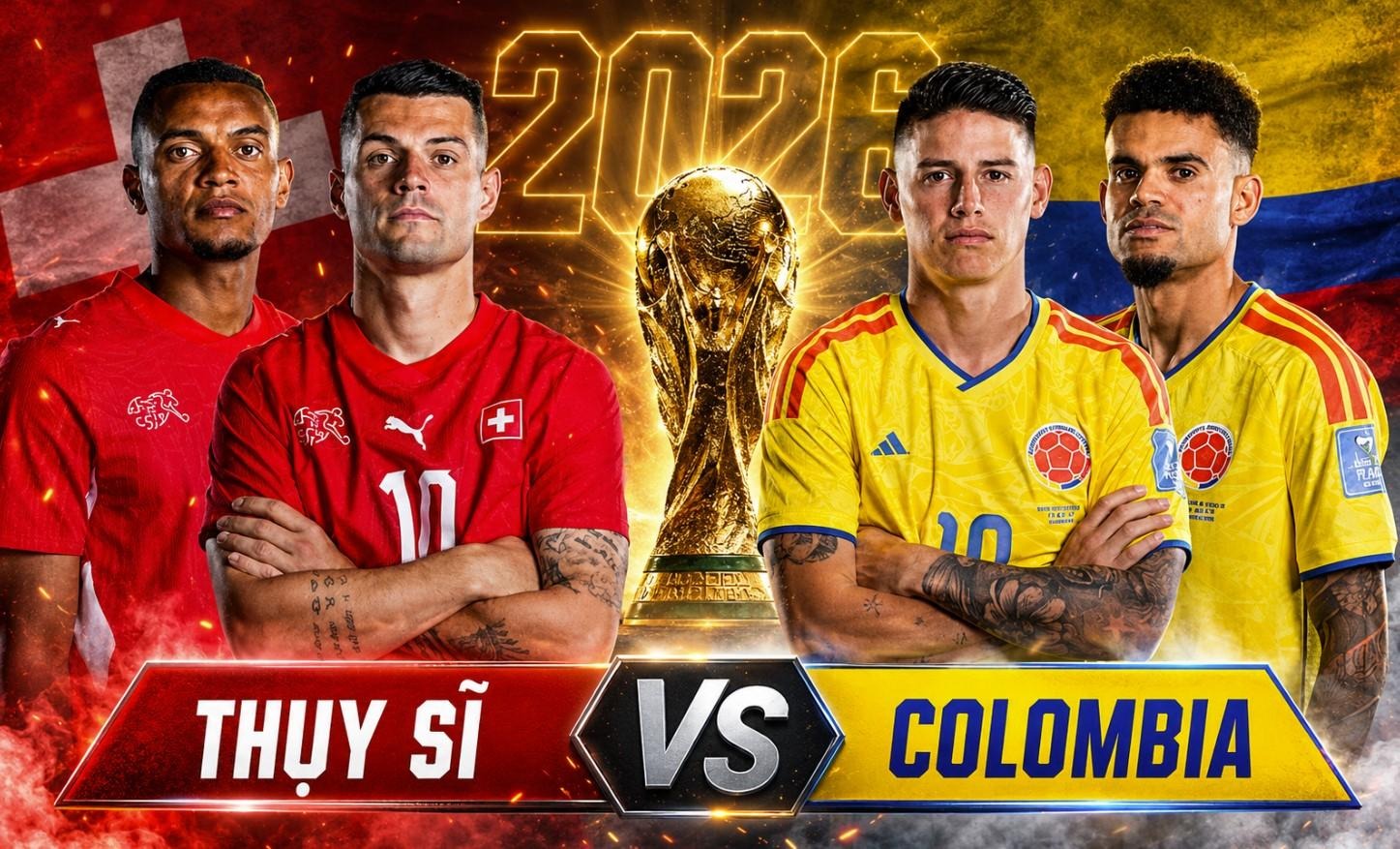 Dự đo&aacute;n tỷ số, kết quả Thụy Sĩ vs Colombia 3h ng&agrave;y 8/7 - V&ograve;ng 1/8 World Cup 2026: Sao Bayern g&acirc;y sốt