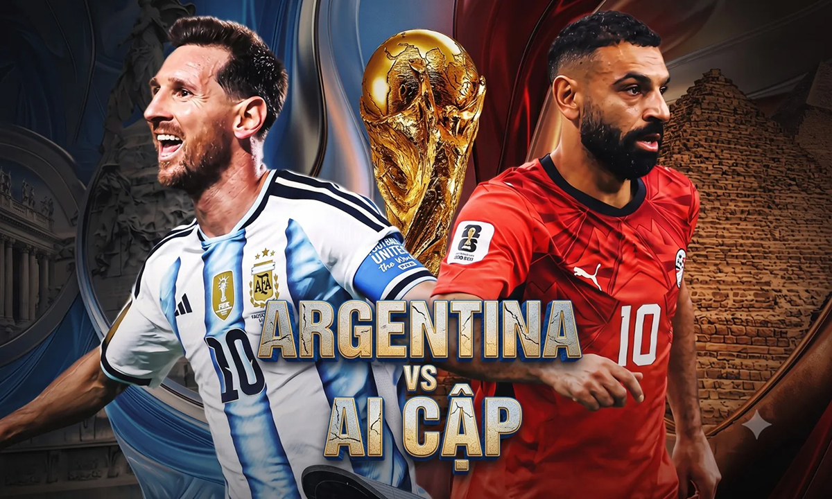 Kết quả b&oacute;ng đ&aacute; Argentina vs Ai Cập - World Cup 2026: Messi nối d&agrave;i kỷ lục ghi b&agrave;n