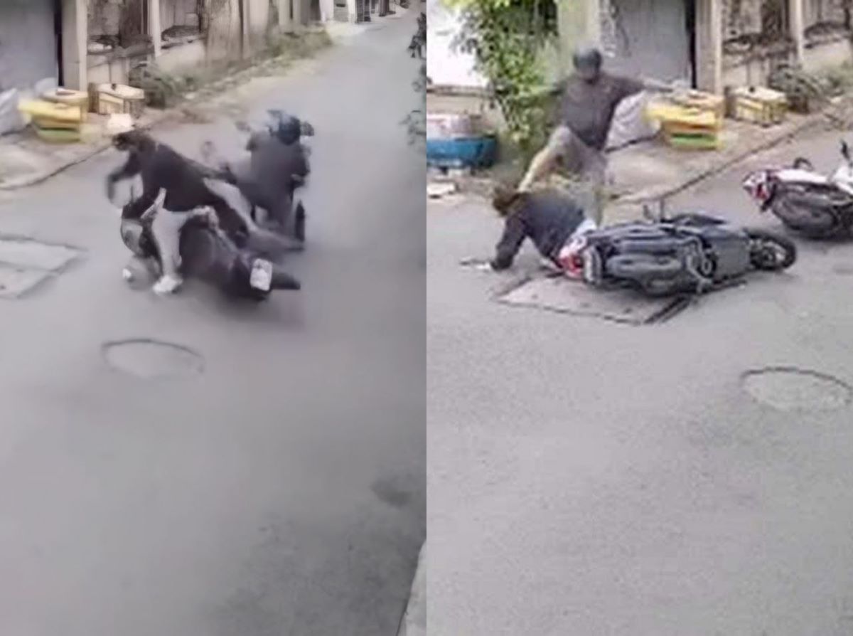 Camera ghi trọn diễn biến vụ người đ&agrave;n &ocirc;ng đạp v&agrave;o đầu c&ocirc; g&aacute;i sau va chạm giao th&ocirc;ng ở TPHCM
