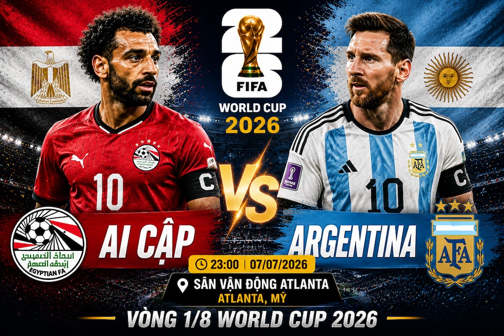 Nhận định b&oacute;ng đ&aacute;, dự đo&aacute;n tỷ số kết quả Argentina vs Ai Cập, 23h ng&agrave;y 7/7 - V&ograve;ng 1/8 World Cup 2026