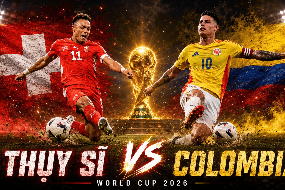 VTV trực tiếp b&oacute;ng đ&aacute; Thuỵ Sĩ vs Colombia - Link xem trực tiếp World Cup 2026 h&ocirc;m nay 8/7 tr&ecirc;n VTV3