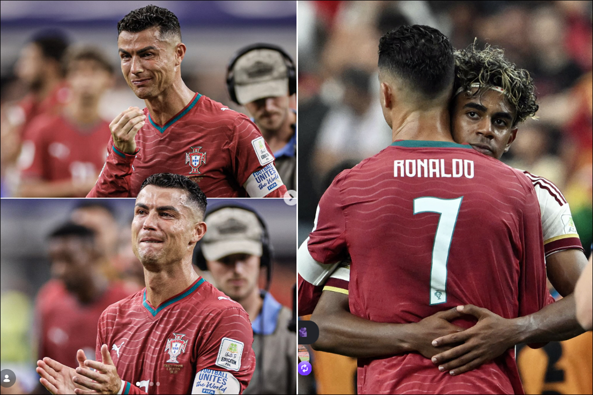 &Uacute;p mở khả năng giải nghệ sau World Cup 2026, Ronaldo kh&oacute;c nức nở sau trận thua của Bồ Đ&agrave;o Nha