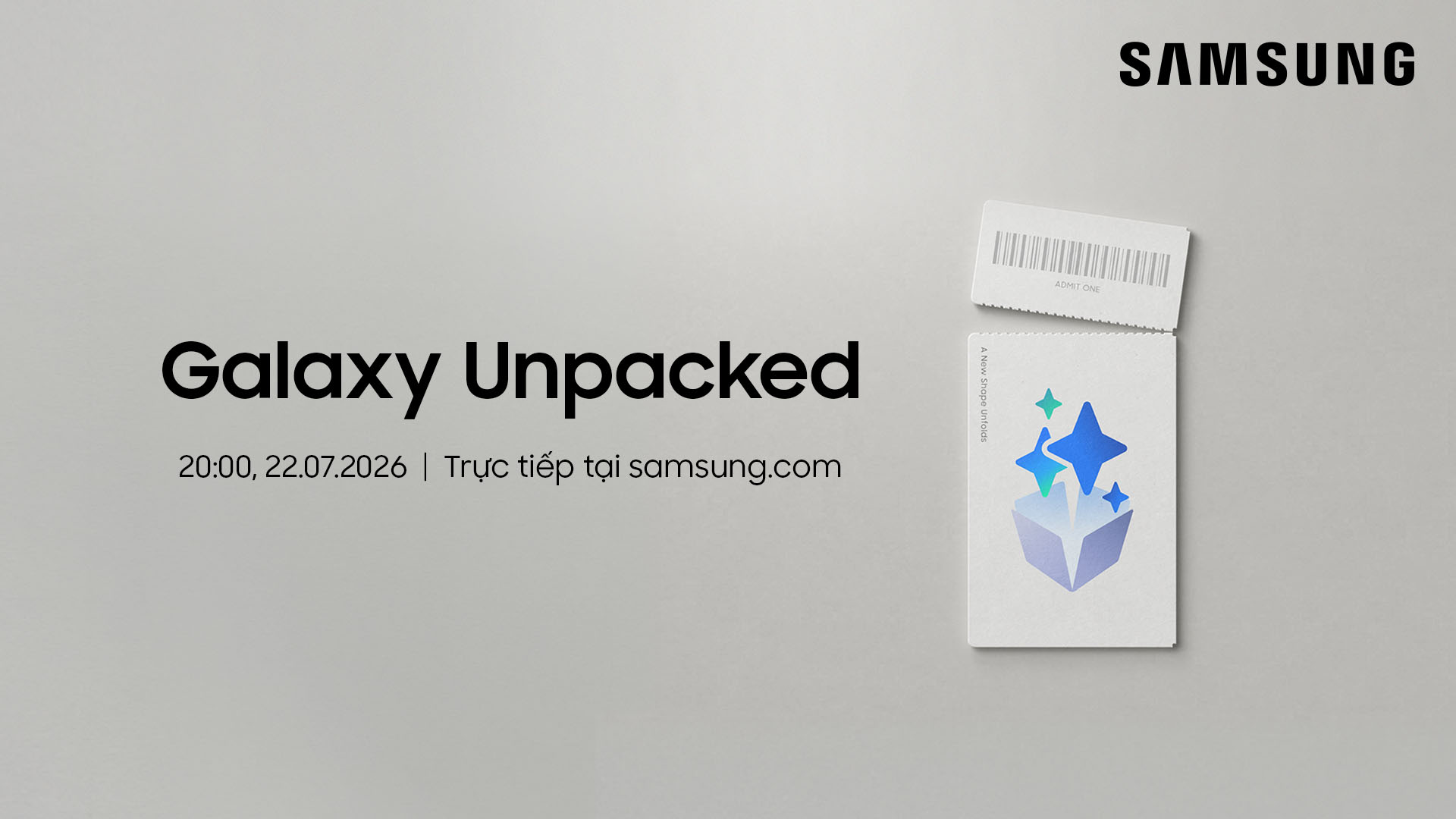 Samsung ch&iacute;nh thức tung thư mời sự kiện Galaxy Unpacked 2026: Đỉnh cao c&ocirc;ng nghệ thế hệ mới lộ diện
