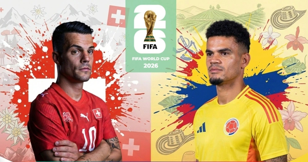 Trực tiếp b&oacute;ng đ&aacute; Thụy Sĩ vs Colombia, 3h ng&agrave;y 8/7 - Link xem trực tiếp World Cup 2026 tr&ecirc;n VTV6 HD