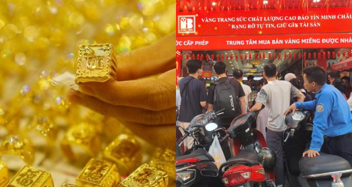 Gi&aacute; v&agrave;ng h&ocirc;m nay chiều 10/7: V&agrave;ng SJC nhẫn trơn 9999 tăng \'bất thường\', cửa h&agrave;ng xuất hiện \'cảnh lạ\'