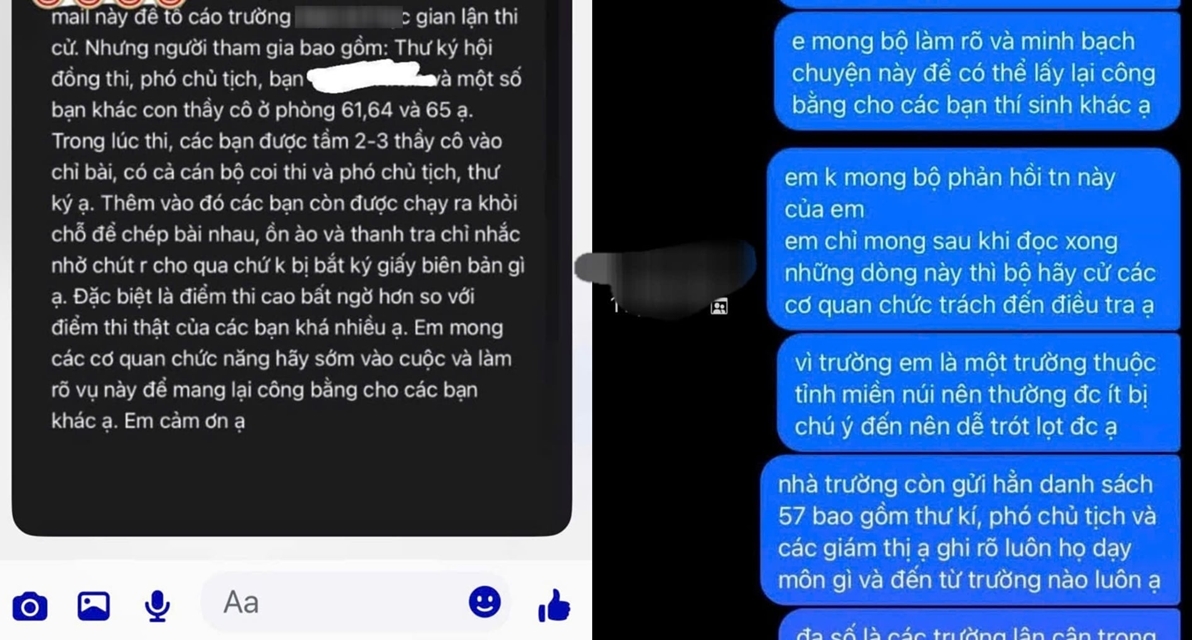 C&ocirc;ng an l&ecirc;n tiếng về th&ocirc;ng tin gi&aacute;m thị chỉ b&agrave;i cho con hiệu trưởng trong ph&ograve;ng thi ở Quảng Trị