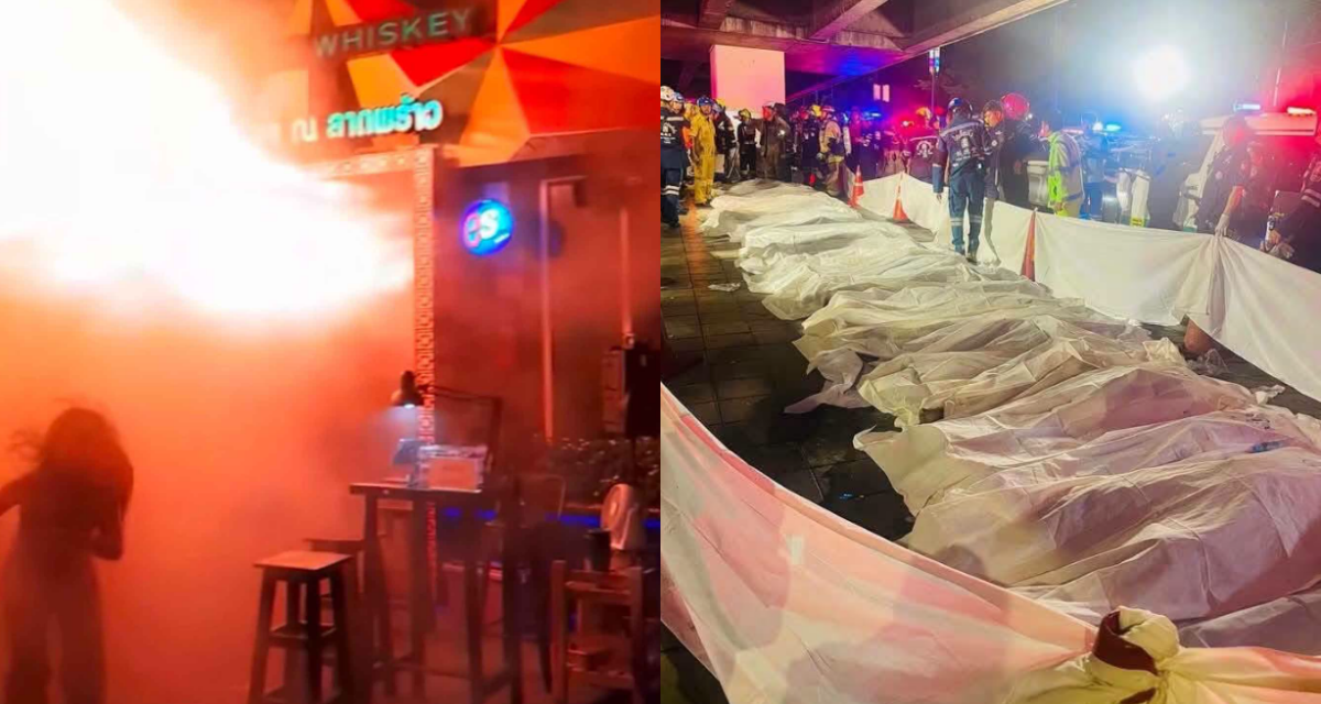 Clip vụ ch&aacute;y qu&aacute;n bar 90 người thương vong ở Bangkok: Thi thể nằm chất đống, kh&ocirc;ng lối tho&aacute;t hiểm