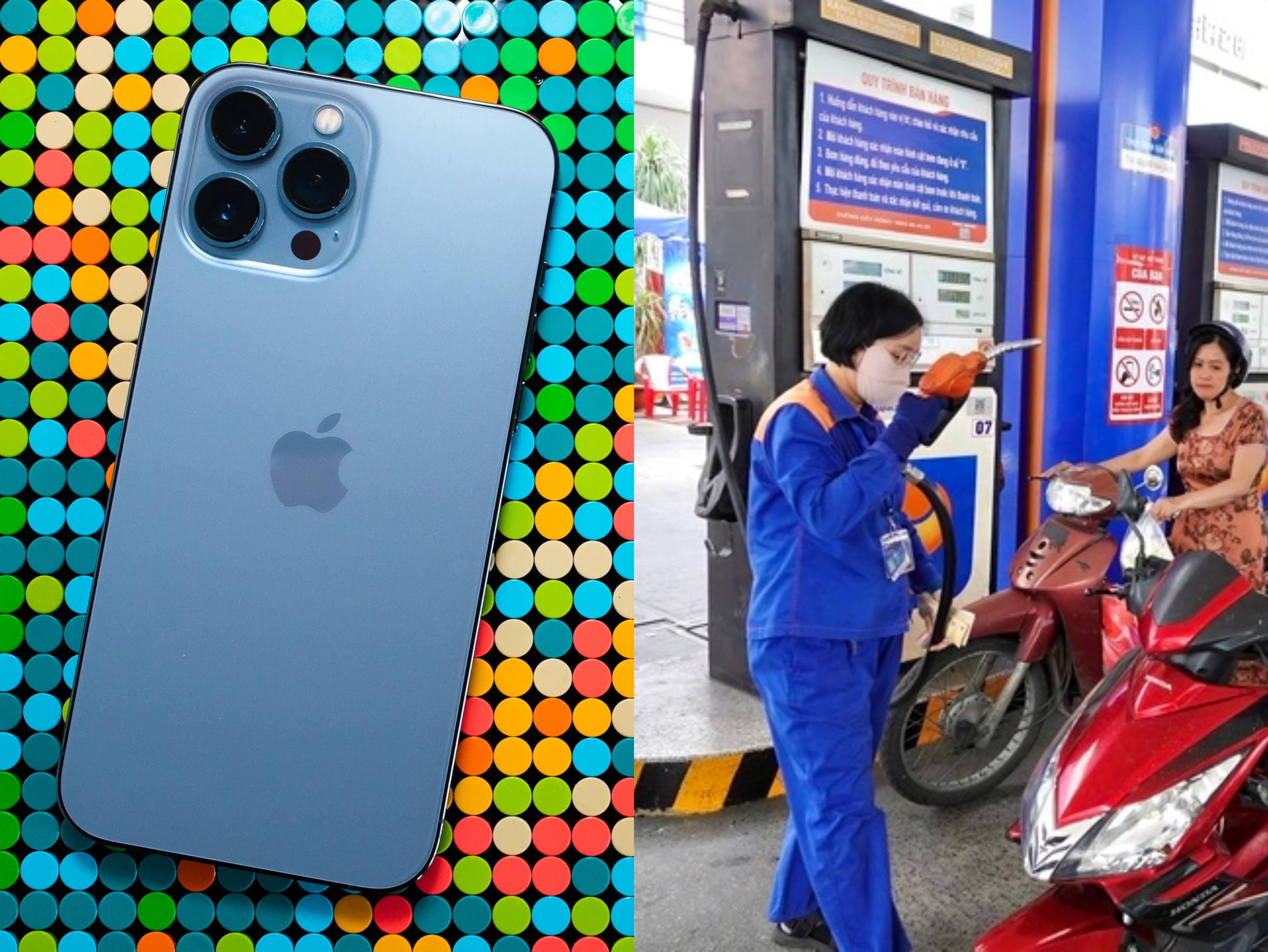 Gi&aacute; xăng dầu trưa nay 13/7: Xăng E5, E10 vẫn rẻ b&egrave;o, dầu giảm kịch s&agrave;n, iPhone 13 Pro Max rẻ như cho