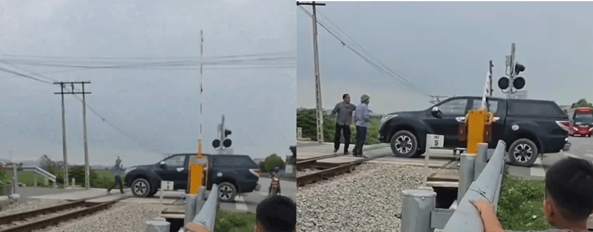 C&ocirc;ng an th&ocirc;ng tin n&oacute;ng vụ nữ t&agrave;i xế xe b&aacute;n tải bất chấp vượt r&agrave;o chắn đường sắt khi đ&egrave;n đỏ đ&atilde; bật