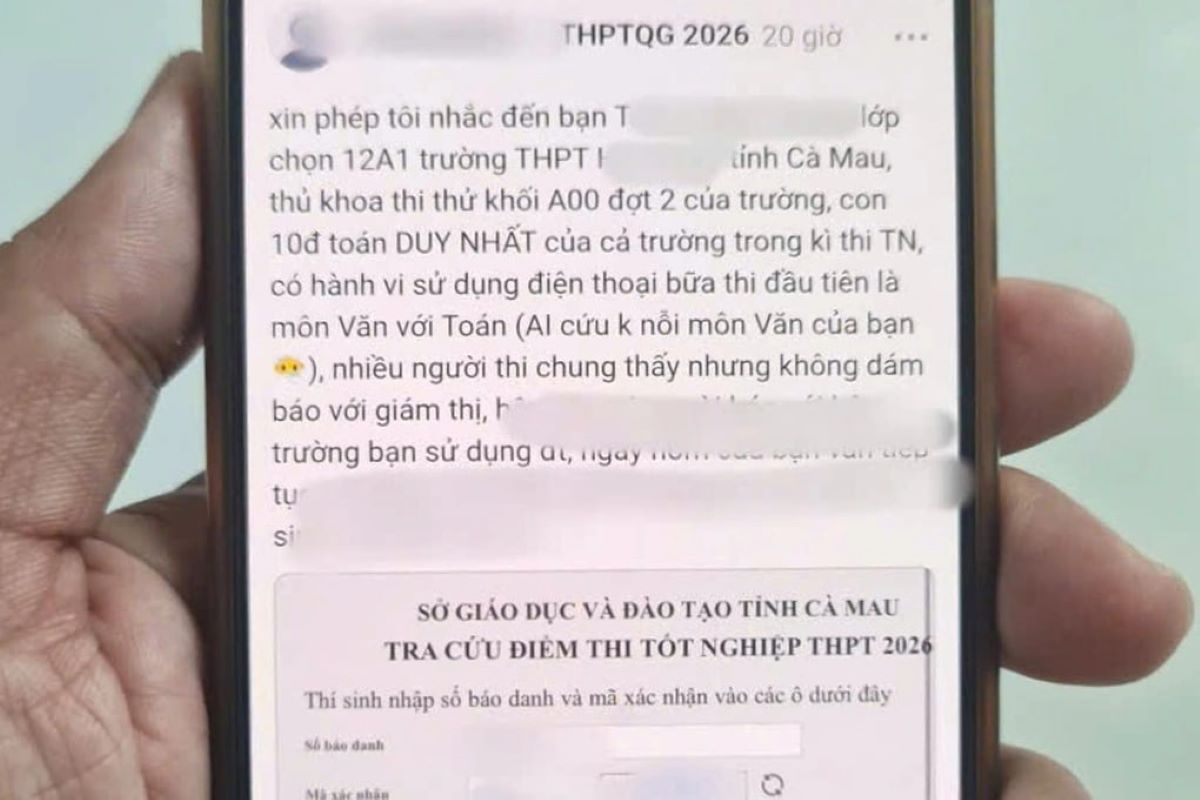 N&oacute;ng: C&ocirc;ng an C&agrave; Mau th&ocirc;ng tin kết quả x&aacute;c minh vụ nghi th&iacute; sinh gian lận thi tốt nghiệp THPT