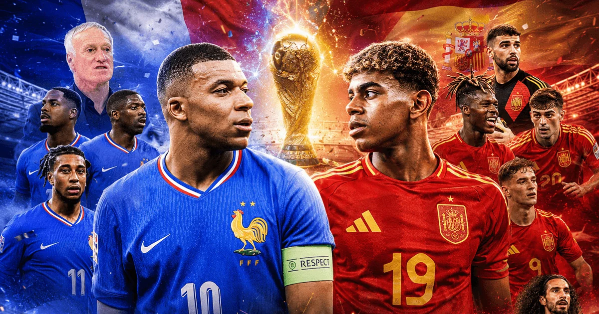 Trực tiếp b&oacute;ng đ&aacute; Ph&aacute;p vs T&acirc;y Ban Nha, 2h ng&agrave;y 15/7 - Link xem trực tiếp World Cup 2026 tr&ecirc;n VTV6 HD