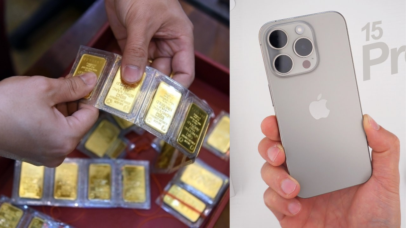 Gi&aacute; v&agrave;ng h&ocirc;m nay trưa 15/7 bật tăng cả triệu đồng, v&agrave;ng nhẫn diễn biến bất ngờ, gi&aacute; iPhone 15 Pro ra sao?