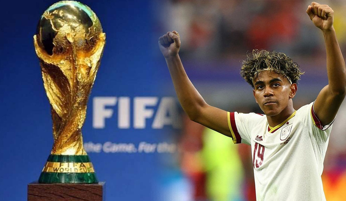 ĐT T&acirc;y Ban Nha hưởng lợi ở chung kết World Cup 2026, Lamine Yamal chạm một tay v&agrave;o chiếc C&uacute;p V&agrave;ng