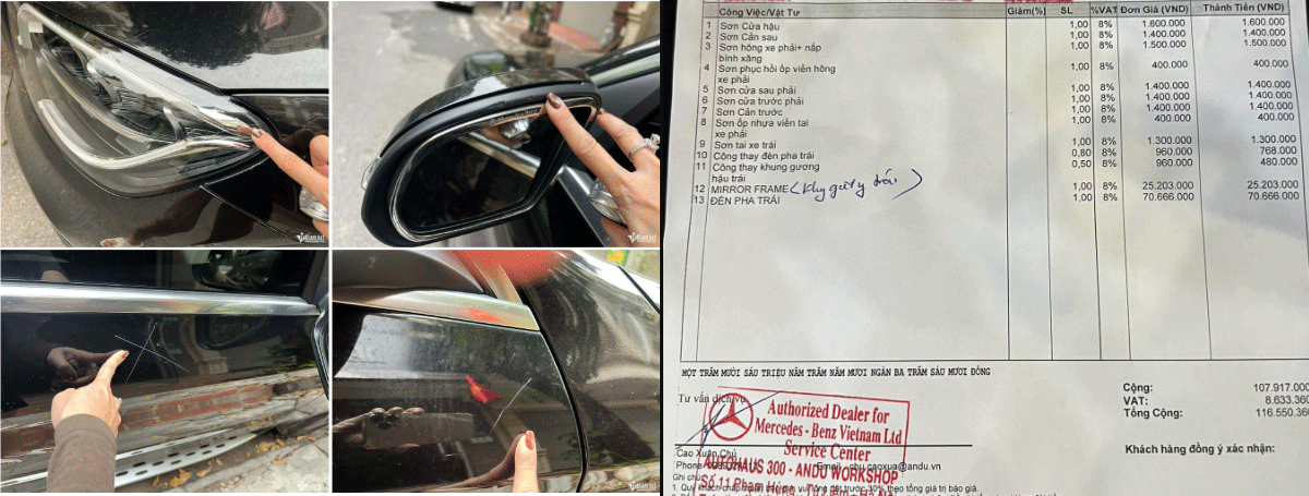 Diễn biến n&oacute;ng vụ người phụ nữ chửi bới chủ xe, li&ecirc;n tục c&agrave;o xước &ocirc; t&ocirc; Mercedes GLC200 đỗ trước cửa nh&agrave;