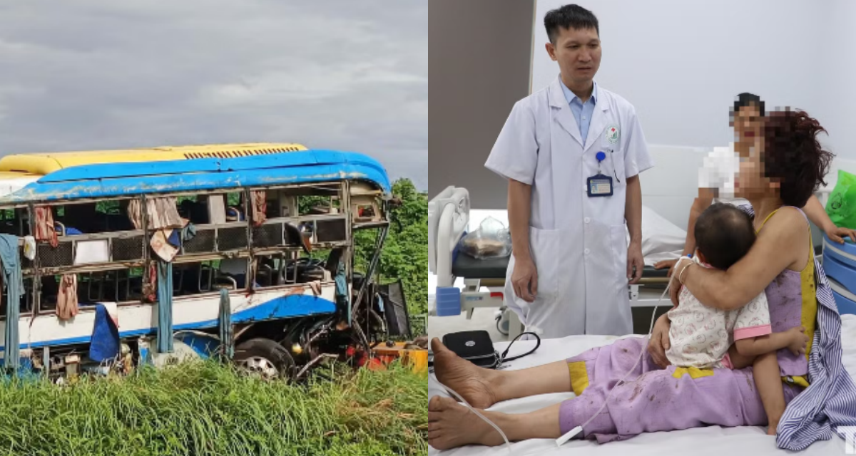 Vụ lật xe kh&aacute;ch cao tốc Ph&aacute;p V&acirc;n - Cầu Giẽ: 1 nh&agrave; 7 người tr&ecirc;n xe, ch&aacute;u b&eacute; 13 tuổi ra đi m&atilde;i m&atilde;i