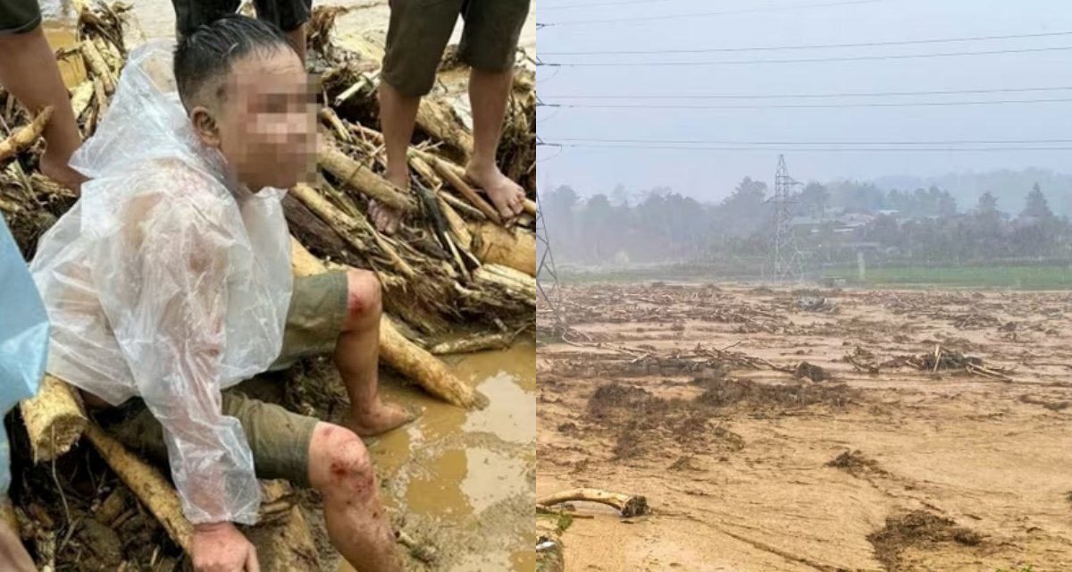 Người đ&agrave;n &ocirc;ng ở Lai Ch&acirc;u kể gi&acirc;y ph&uacute;t lũ cuốn vợ v&agrave; c&aacute;c con khỏi v&ograve;ng tay, bản th&acirc;n cũng bất tỉnh