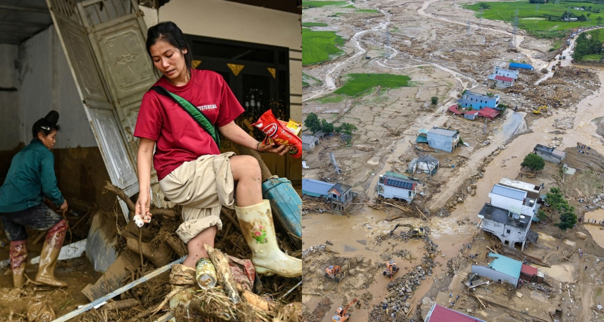 Nước lũ d&acirc;ng cao tận cổ, người phụ nữ cố gọi cho chồng dặn d&ograve; lần cuối, ph&eacute;p m&agrave;u xuất hiện ngay sau đ&oacute;