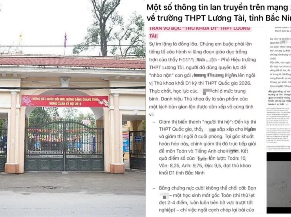 Nghi vấn Ph&oacute; Hiệu trưởng can thiệp thi cử cho con th&agrave;nh thủ khoa khối D01: Người trong cuộc l&ecirc;n tiếng