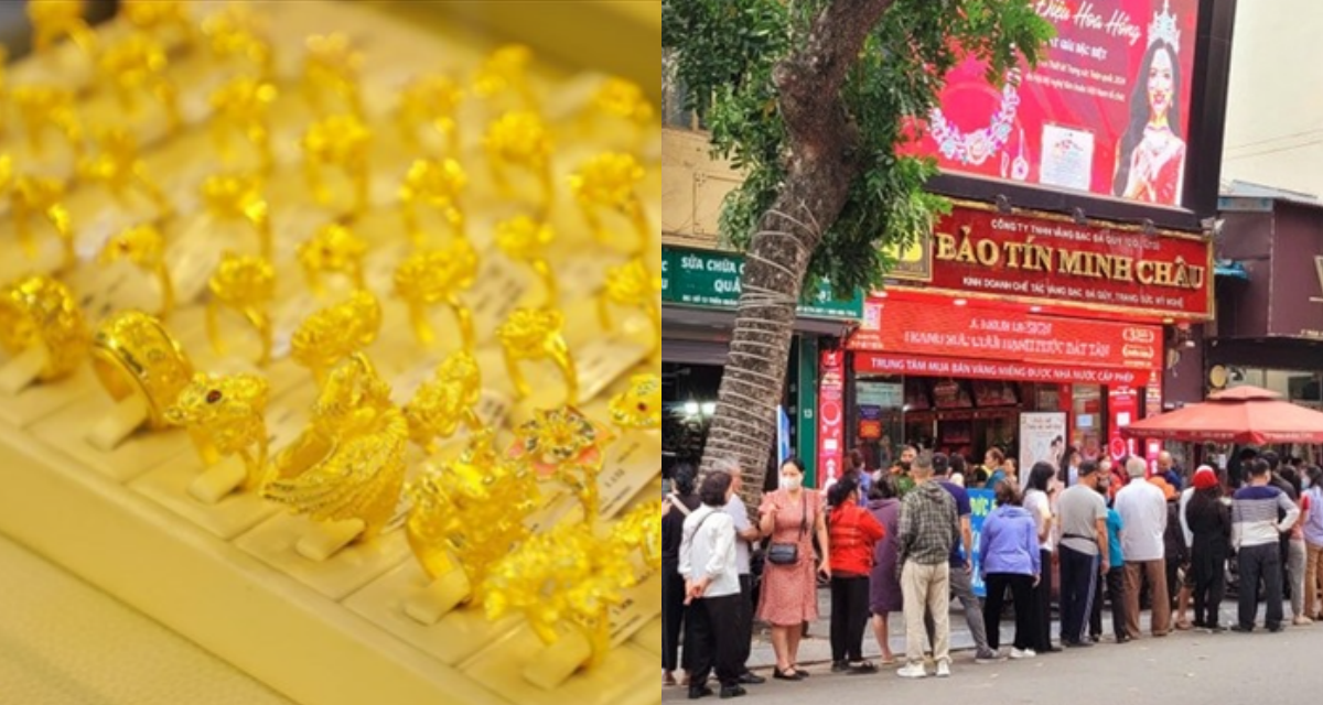Gi&aacute; v&agrave;ng h&ocirc;m nay chiều 22/7: V&agrave;ng trong nước tăng \'&aacute;c\', nh&agrave; h&agrave;ng b&aacute;n thả cửa, d&acirc;n tranh thủ mua v&agrave;o