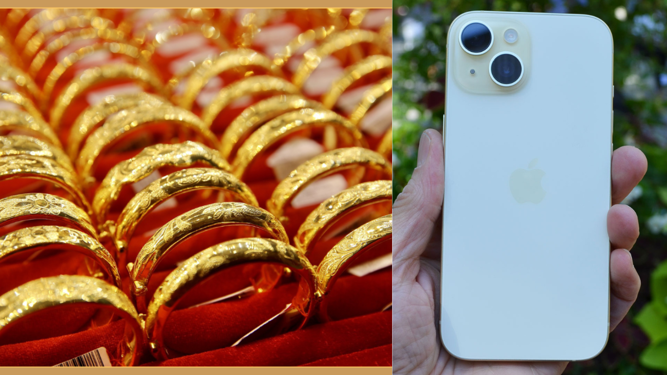 Gi&aacute; v&agrave;ng h&ocirc;m nay chiều 22/7 biến động kh&oacute; lường, v&agrave;ng SJC quay đầu giảm, iPhone 15 tăng bất ngờ