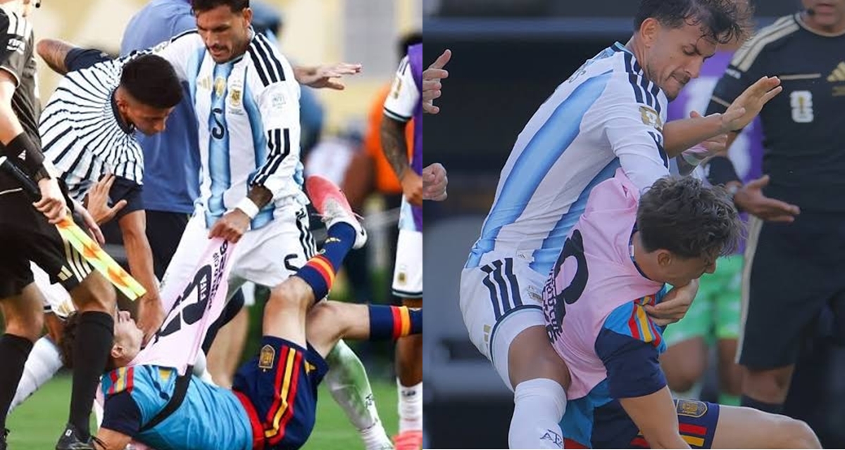 Cầu thủ Argentina được x&oacute;a thẻ d&ugrave; đấm đội bạn sau khi thua cuộc, th&aacute;i độ sau trận c&agrave;ng g&acirc;y tranh c&atilde;i
